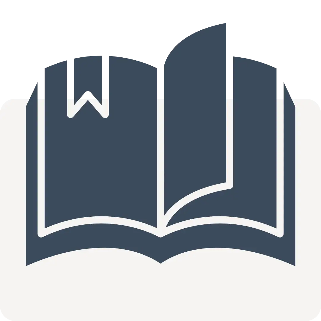 Open book icon with bookmark – Green Label Talks sustainability education visual